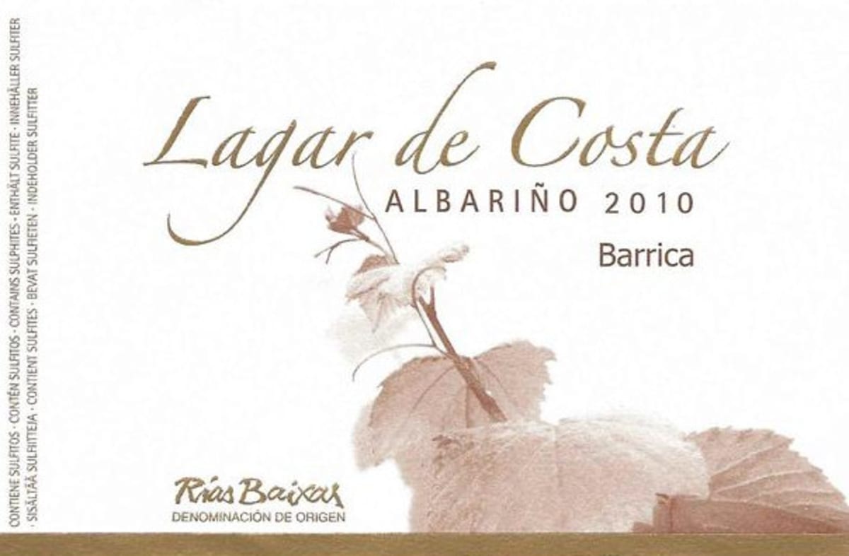 Lagar de Costa Barrica Albarino 2010 Front Label