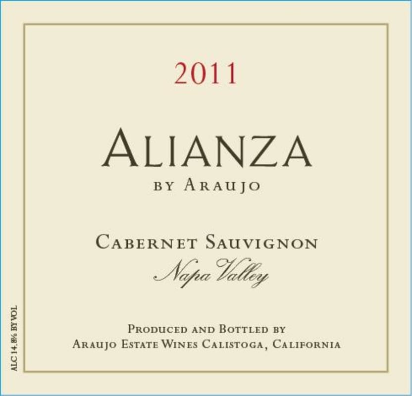 Araujo Alianza by Araujo Cabernet Sauvignon 2011 Front Label