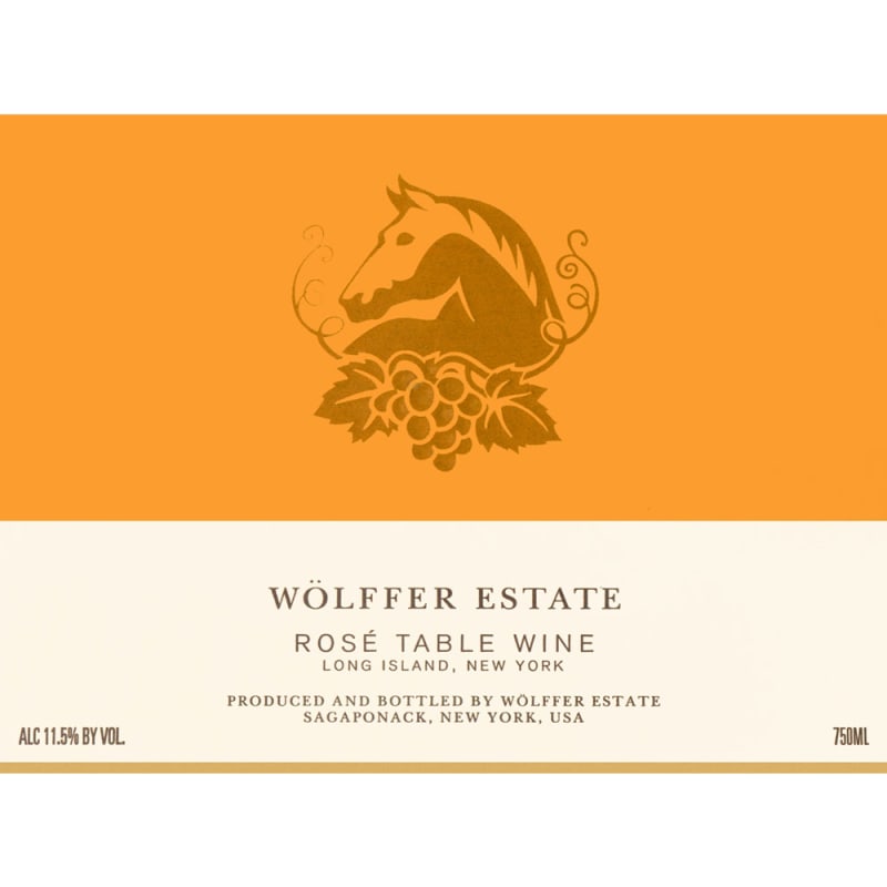 Wolffer Grandioso Rose 2013 Front Label