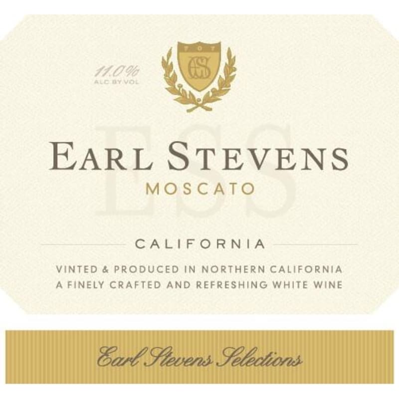 Earl Stevens Moscato 2013 Front Label