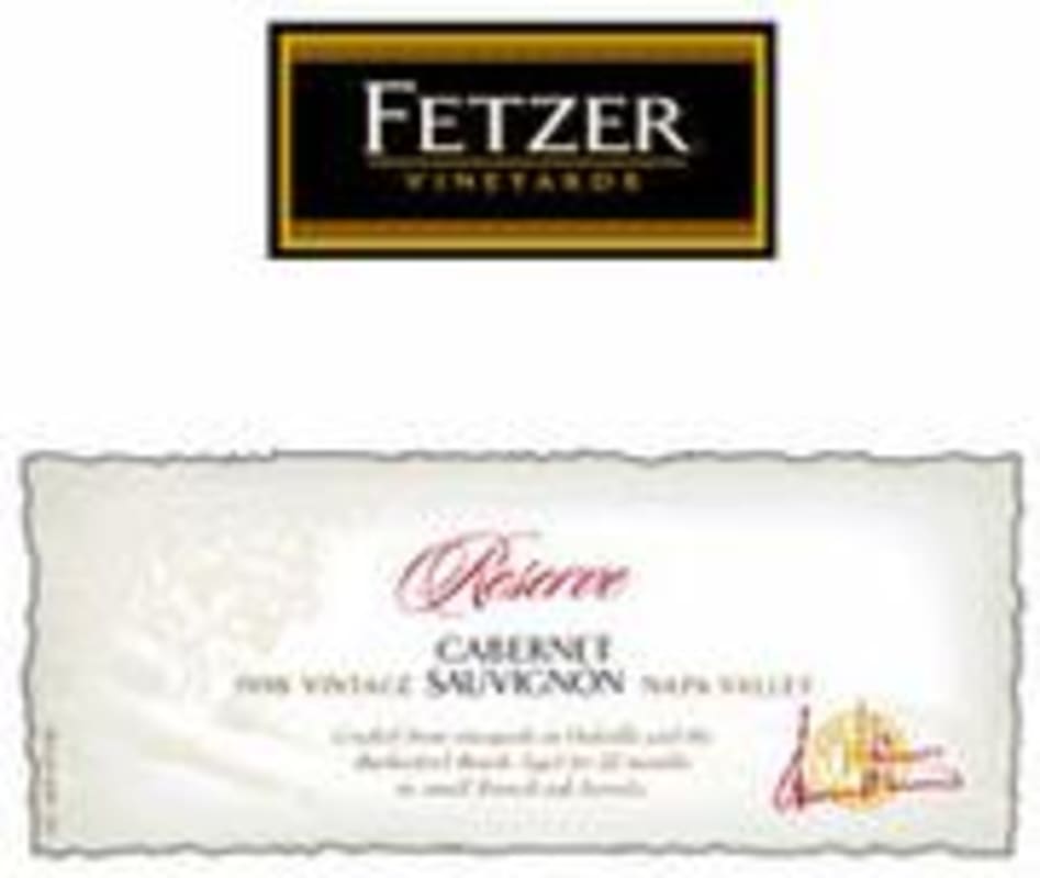 Fetzer Reserve Cabernet Sauvignon 1996 Front Label