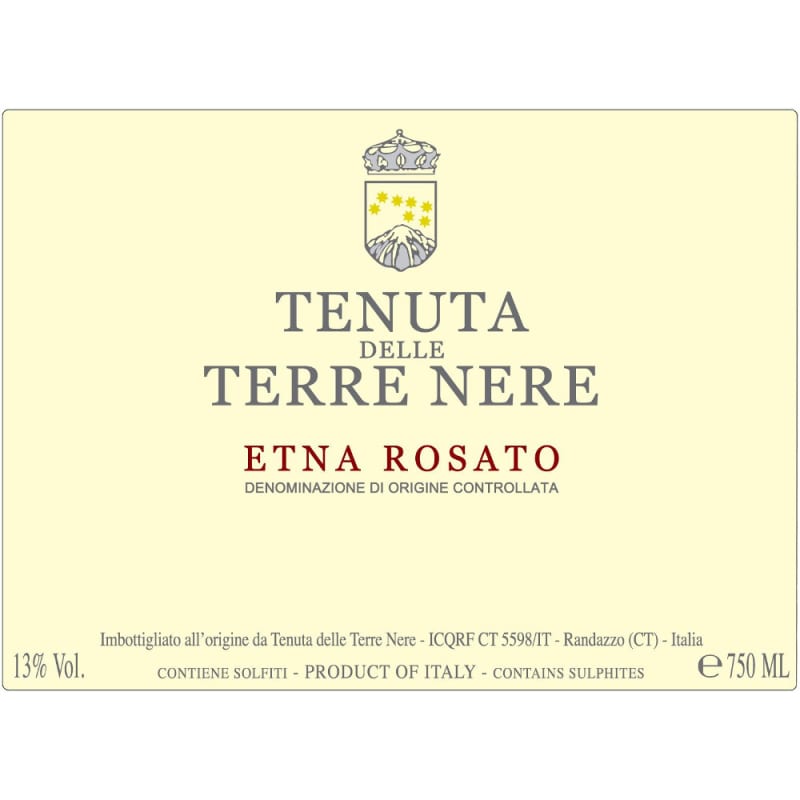 Tenuta delle Terre Nere Etna Rosato 2013 Front Label