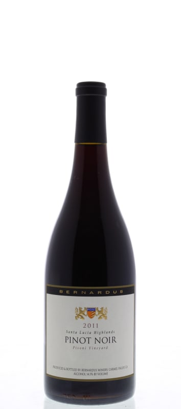Bernardus Pisoni Vineyard Pinot Noir 2011 Front Bottle Shot