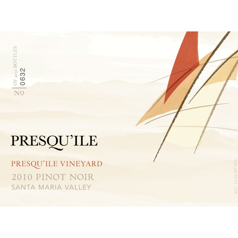 Presqu'ile Santa Maria Valley Pinot Noir 2010 Front Label