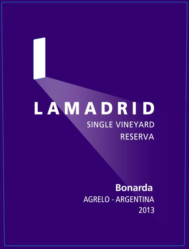 Lamadrid Reserva Bonarda 2013 Front Label