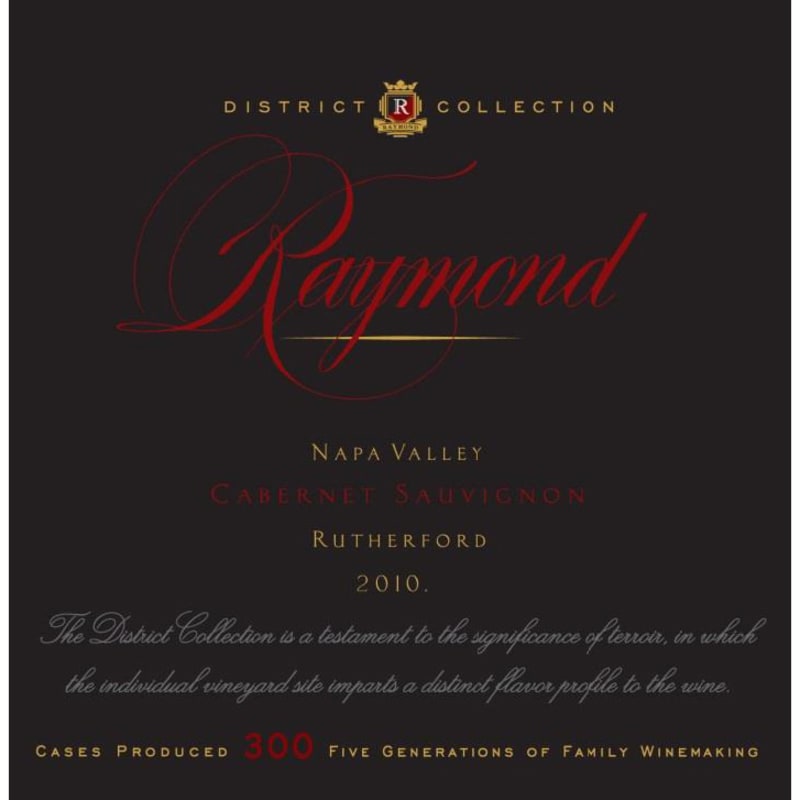Raymond Rutherford Cabernet Sauvignon 2010 Front Label
