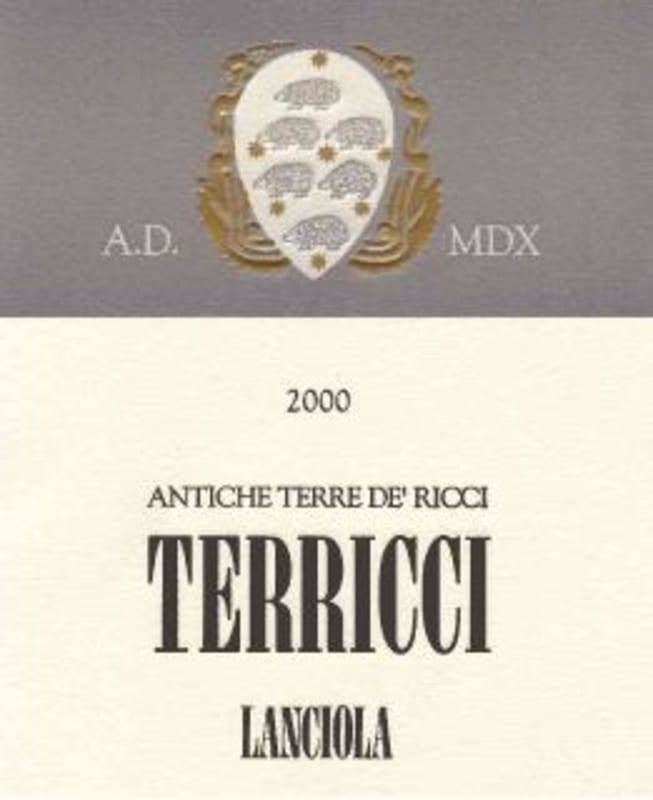 Lanciola Toscana Terricci Rosso 2000 Front Label