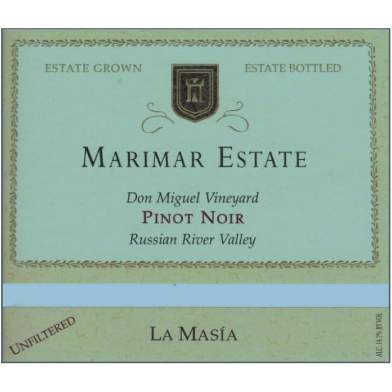 Marimar Estate Don Miguel Vineyard La Masia Pinot Noir 2011 Front Label
