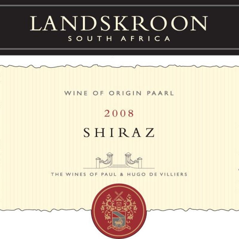 Landskroon Shiraz 2008 Front Label