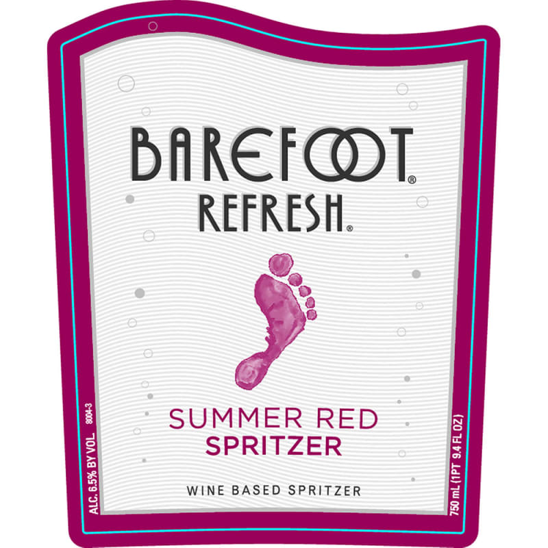 Barefoot Summer Red Spritzer Front Label