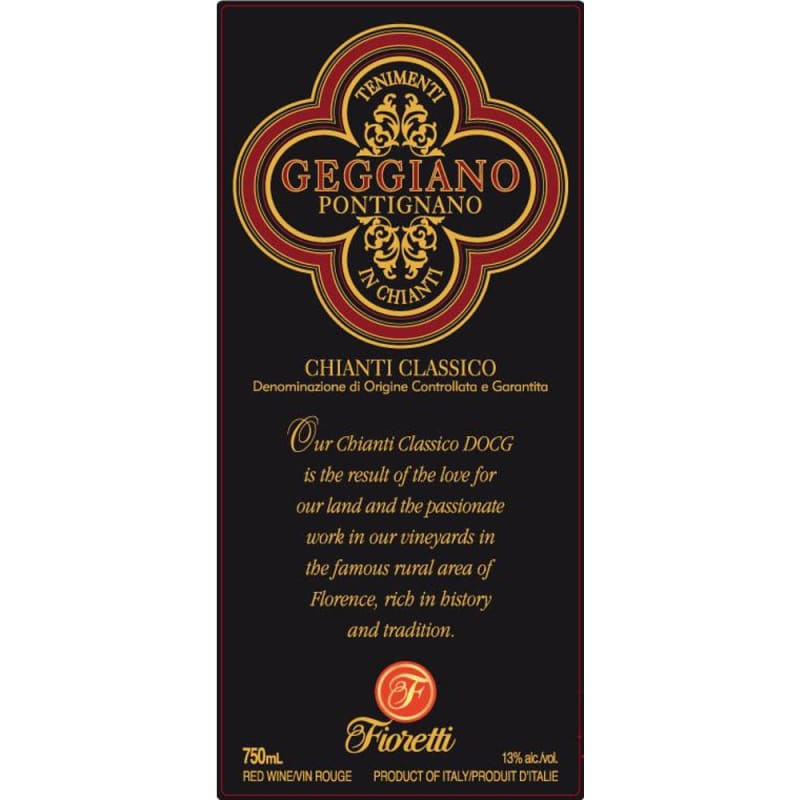 Le Chiantigiane Geggiano Pontignano Chianti Classico 2011 Front Label