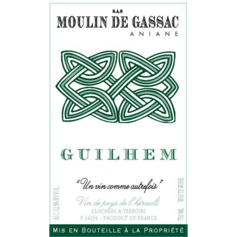 Moulin de Gassac Pays d'Herault Guilhem Blanc 2012 Front Label