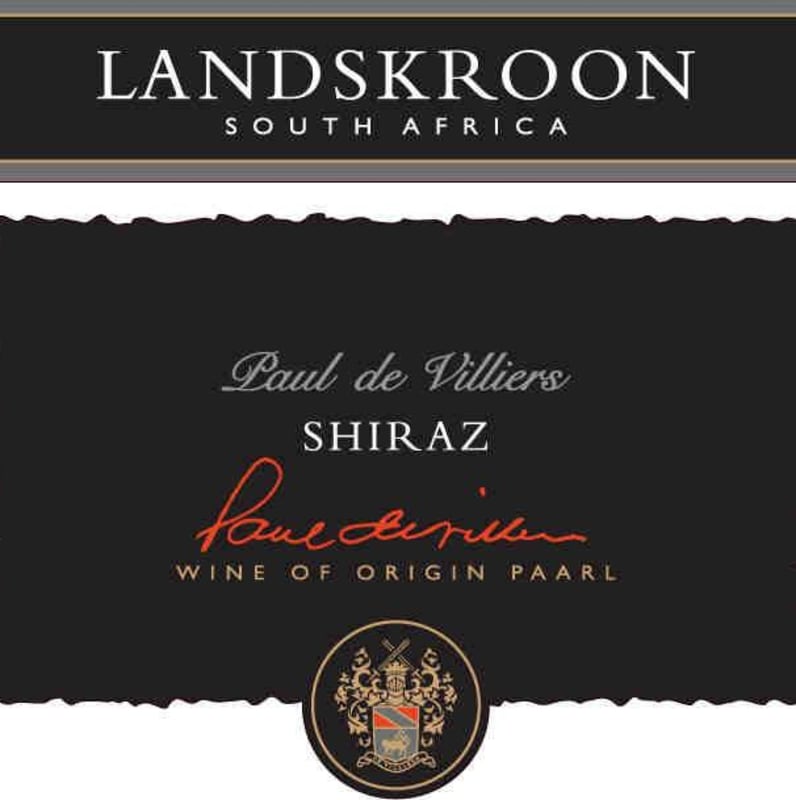 Landskroon Paul de Villiers Shiraz 2012 Front Label