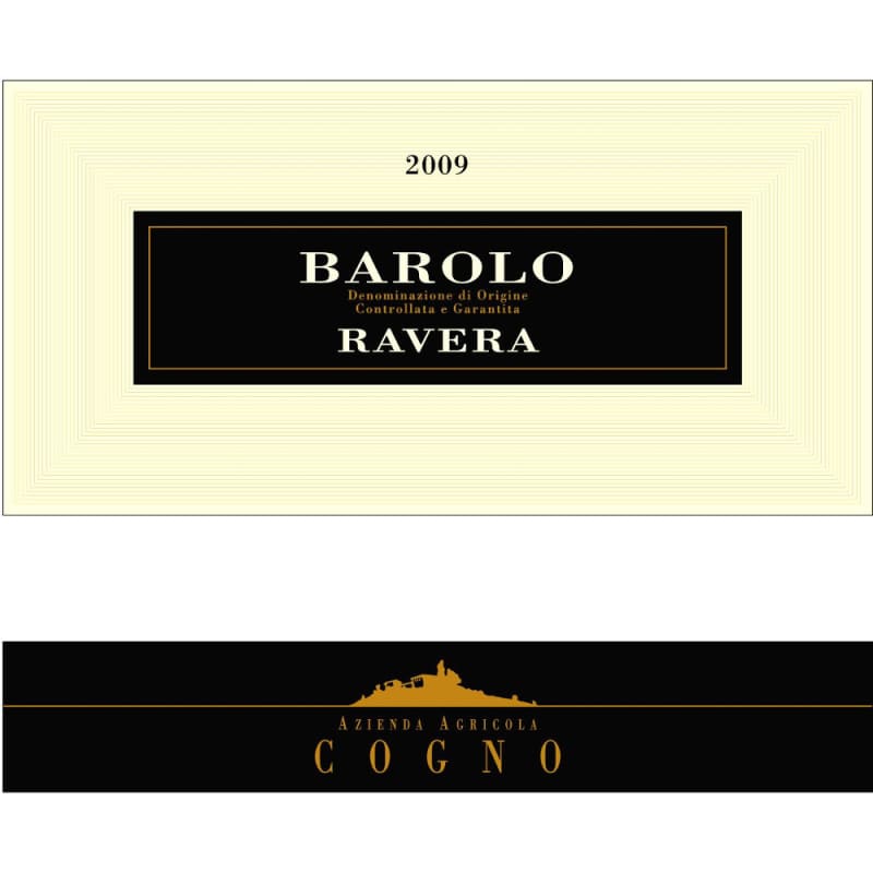 Elvio Cogno Ravera Barolo 2009 Front Label