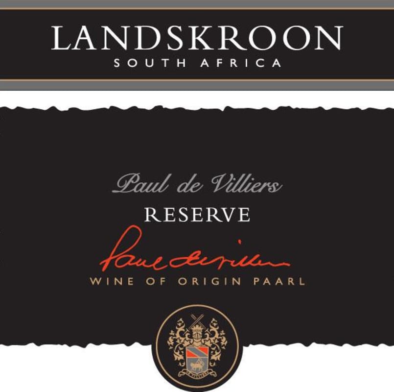 Landskroon Paarl Paul de Villiers Reserve 2010 Front Label