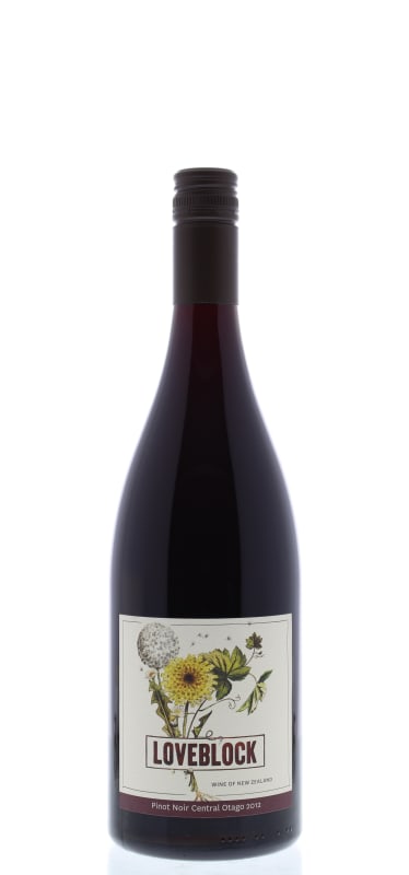 Loveblock Pinot Noir 2012 Front Bottle Shot