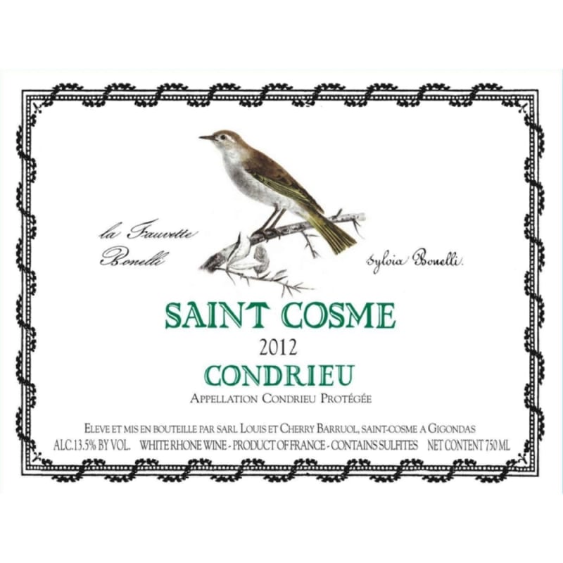 Chateau de Saint Cosme Condrieu 2012 Front Label