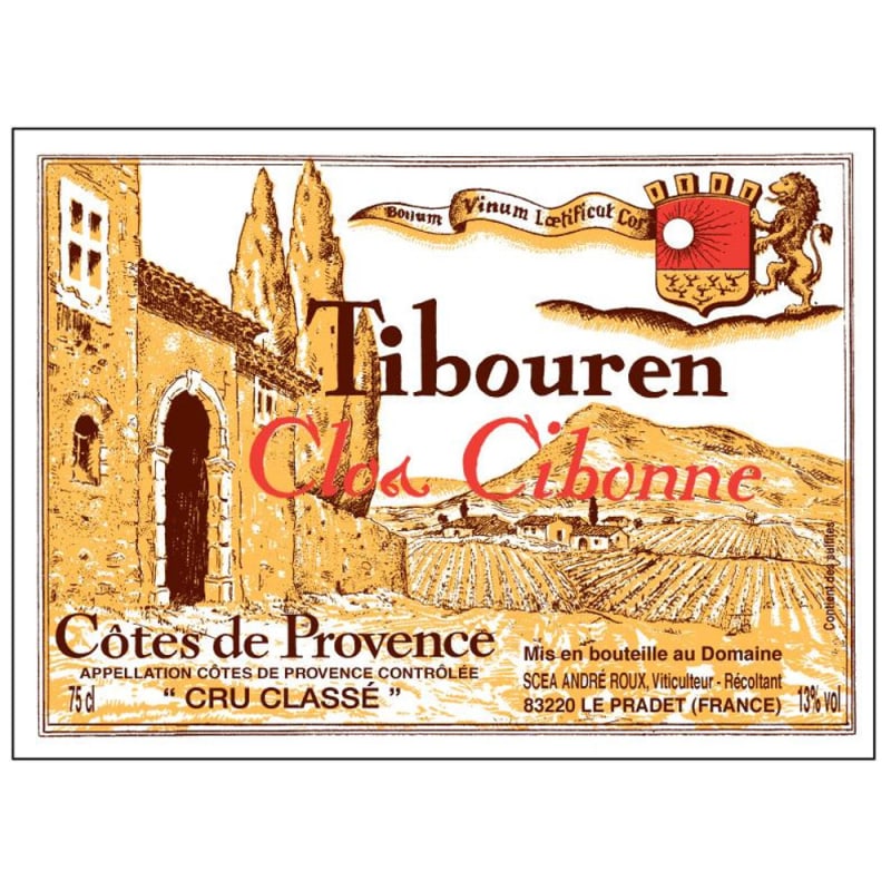 Clos Cibonne Cuvee Tradition Rose 2012 Front Label