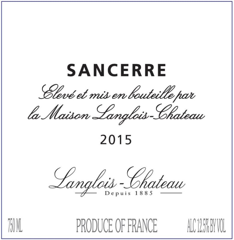 Langlois Sancerre 2015 Front Label