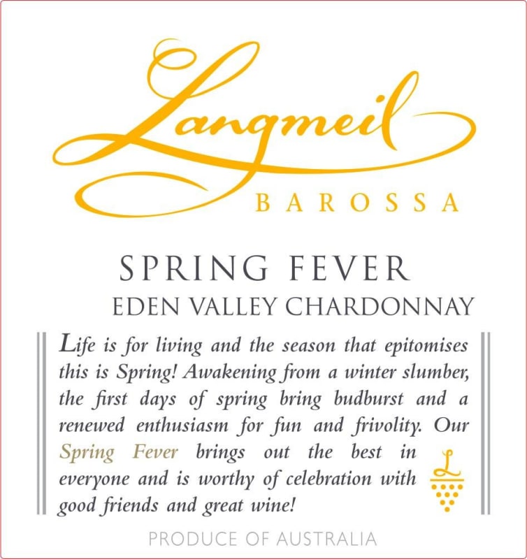 Langmeil Spring Fever Chardonnay 2014 Front Label