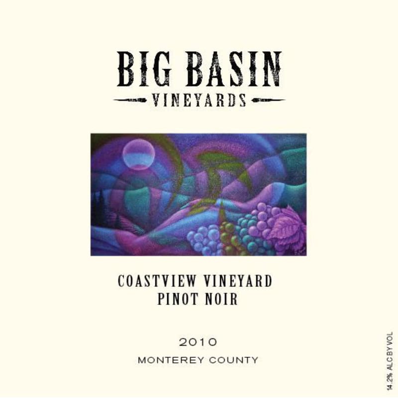 Big Basin Coastview Vineyard Pinot Noir 2010 Front Label