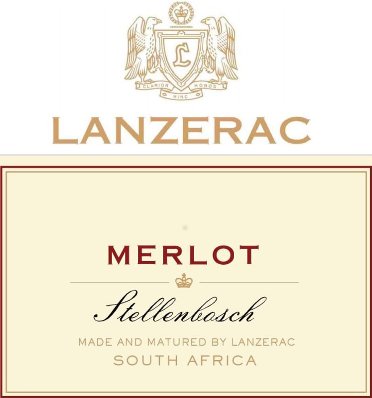 Lanzerac Merlot 2008 Front Label