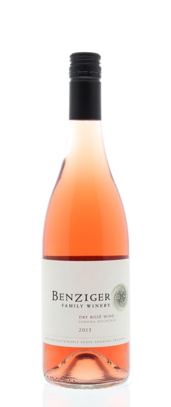Benziger Sonoma Mountain Rose 2013 Front Bottle Shot