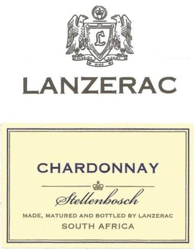 Lanzerac Chardonnay 2015 Front Label