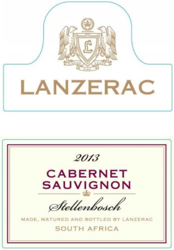 Lanzerac Cabernet Sauvignon 2013 Front Label