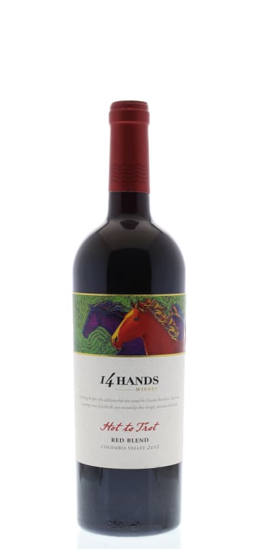14 Hands Hot to Trot Red Blend 2012 Front Bottle Shot