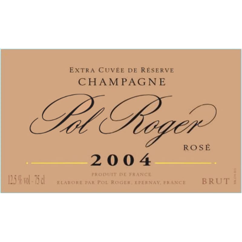 Pol Roger Brut Rose 2004 Front Label