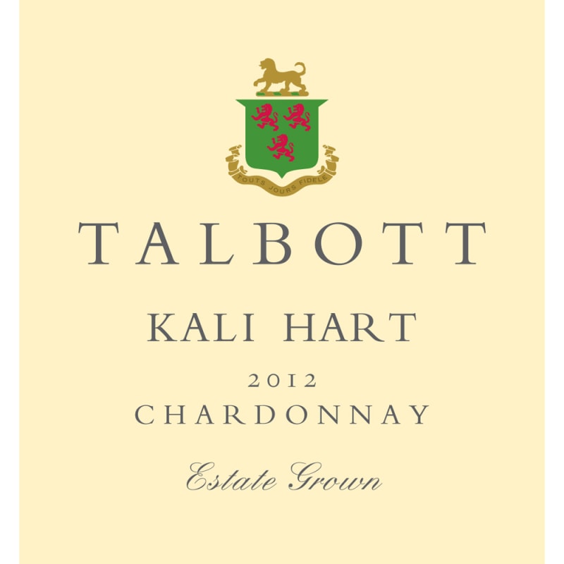 Talbott Kali Hart Chardonnay 2012 Front Label