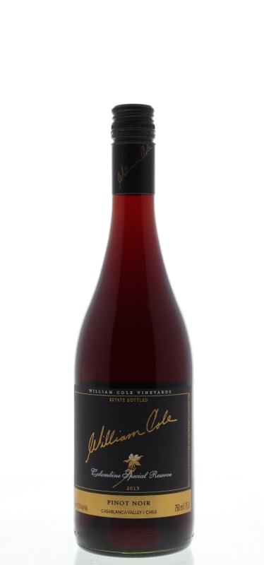 William Cole Columbine Reserve Pinot Noir 2013 Front Bottle Shot