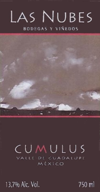 Finca Las Nubes Valle de Guadalupe Bodegas y Vinedos Cumulus 2015 Front Label
