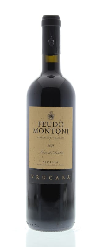 Feudo Montoni Vrucara Nero d'Avola 2008 Front Bottle Shot