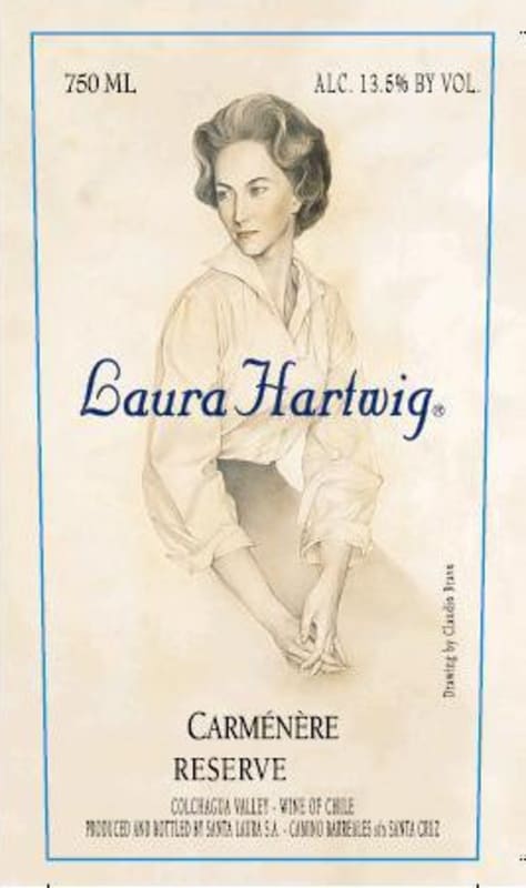Laura Hartwig Reserve Carmenere 2013 Front Label