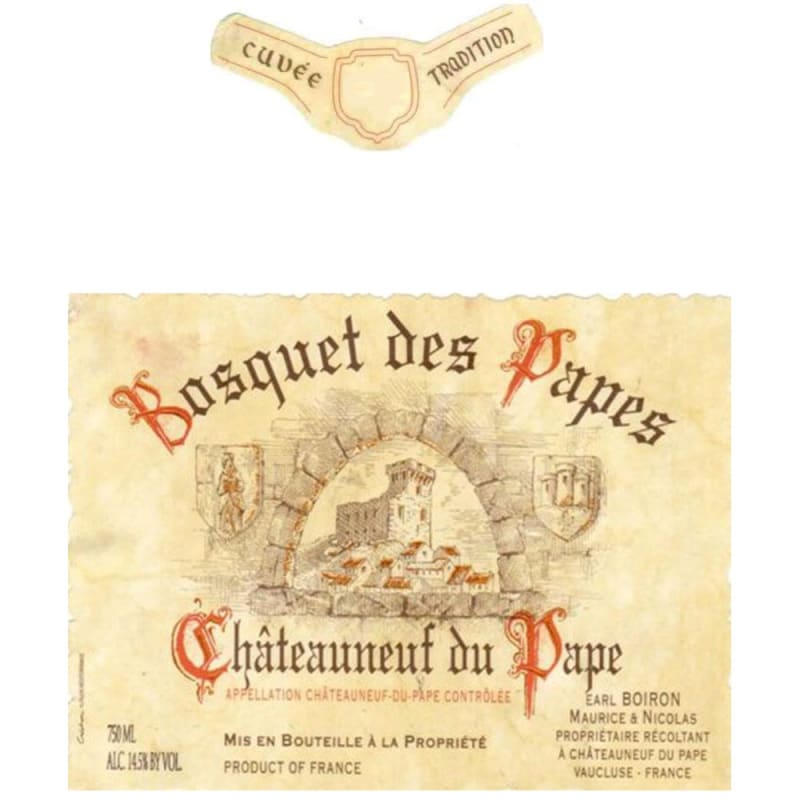 Bosquet des Papes Chateauneuf-du-Pape Tradition 2012 Front Label