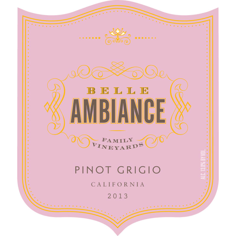 Belle Ambiance Pinot Grigio 2013 Front Label
