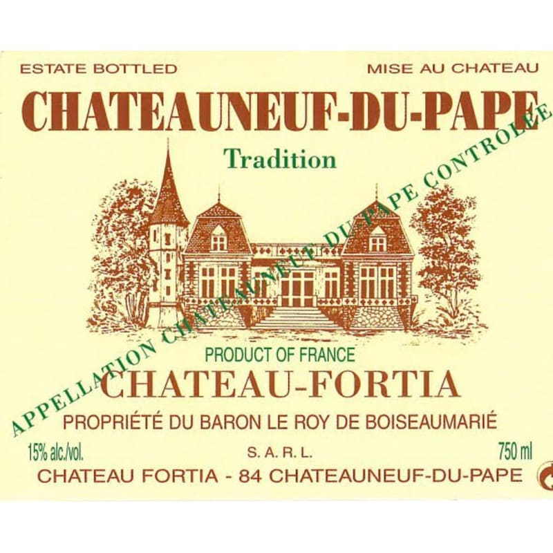 Chateau Fortia Tradition Chateauneuf-du-Pape 2012 Front Label