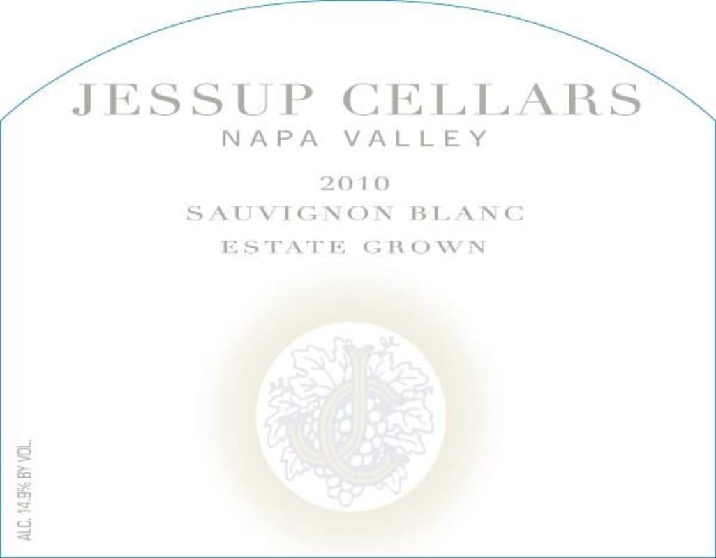 Jessup Estate Grown Sauvignon Blanc 2010 Front Label