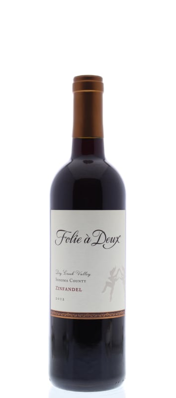 Folie a Deux Dry Creek Zinfandel 2012 Front Bottle Shot