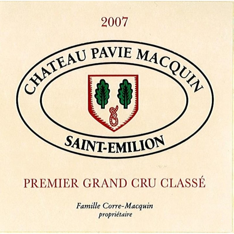 Chateau Pavie Macquin 2007 Front Label
