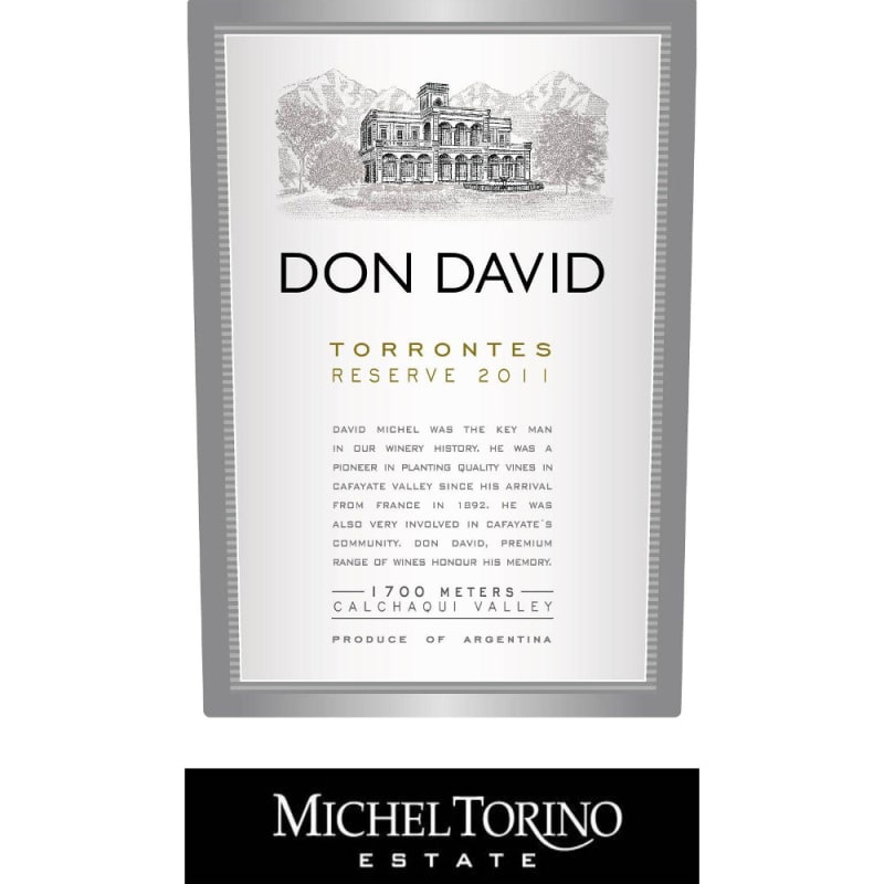 El Esteco Don David Reserve Torrontes 2011 Front Label
