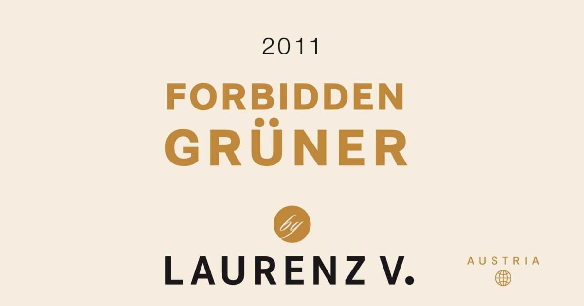 Laurenz V Forbidden Gruner Veltliner 2011 Front Label