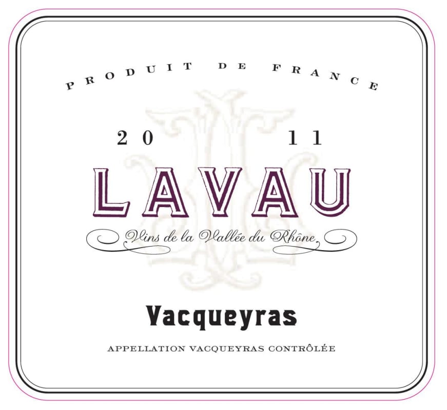 Lavau Vacqueyras 2011 Front Label