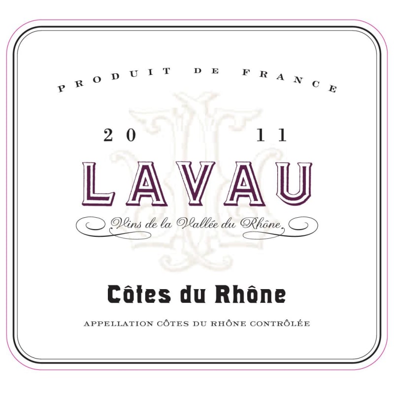 Lavau Cotes du Rhone 2011 Front Label