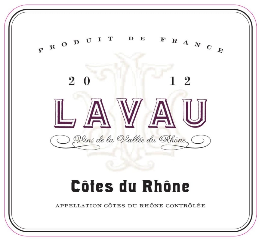 Lavau Cotes du Rhone Blanc 2012 Front Label