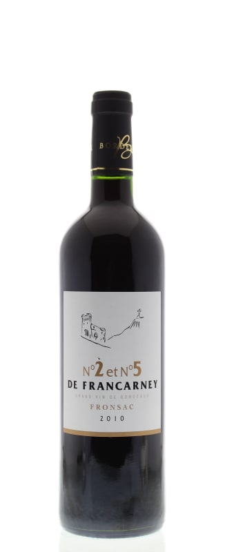 Chateau Haut-Francarney No 2 et No 5 Bordeaux 2010 Front Bottle Shot