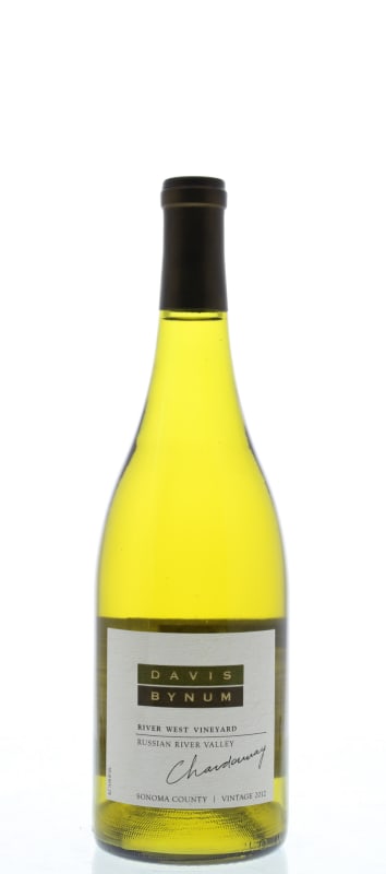 Davis Bynum River West Vineyard Chardonnay 2012 Front Bottle Shot