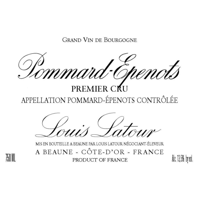 Louis Latour Pommard Premier Cru Epenots 2012 Front Label
